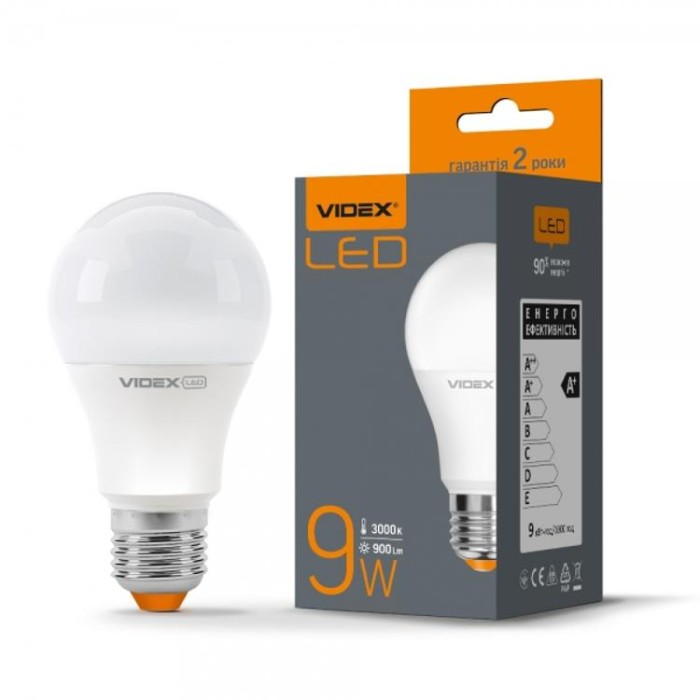 купить купить LED лампа A60e 9W E27 3000K VIDEX  