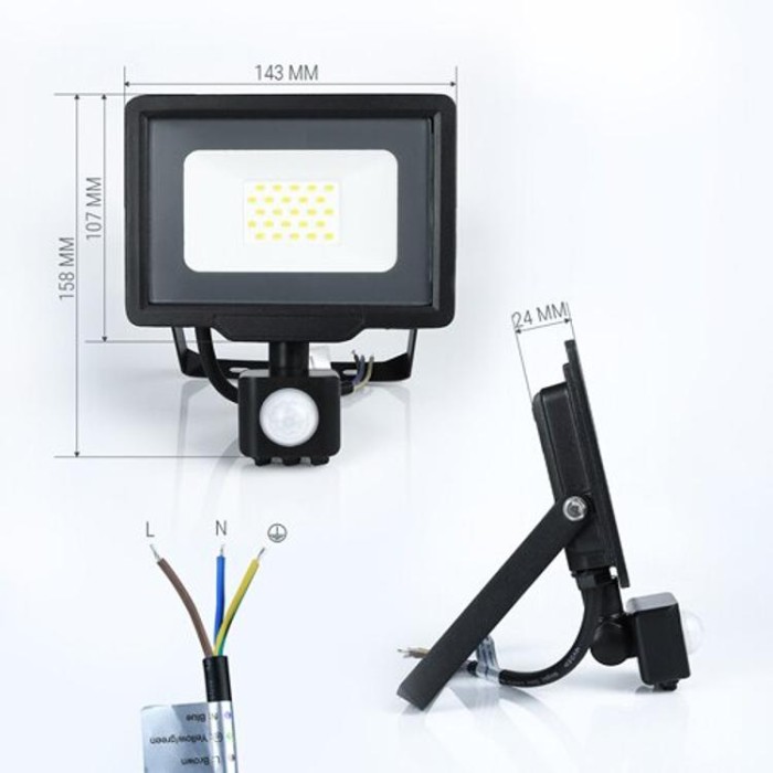 купить купить Светодиодный прожектор BIOM 20W S5-SMD-20-Slim+Sensor 6200К 220V IP65 с  