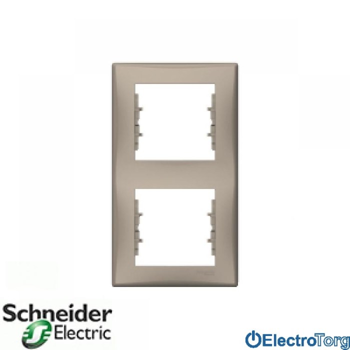 Рамка двойная вертикальная титановая Sedna Schneider Electric (Шнайдер Электрик)