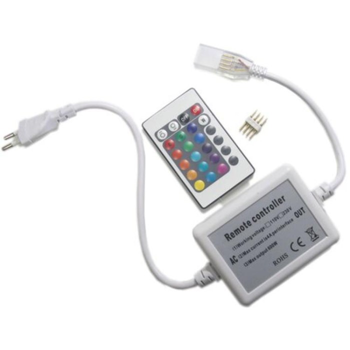 купить купить Контроллер RGB 220В OEM 600W-IR-24 кнопки  