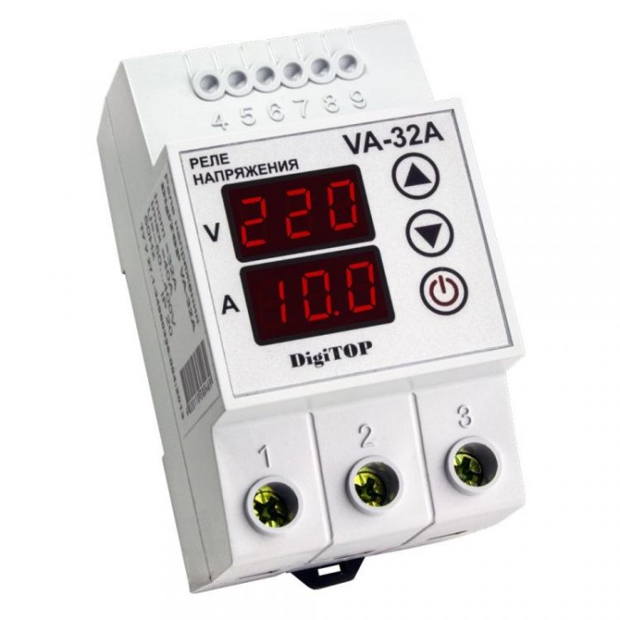 купить купить Реле напряжения с контролем тока VA-32A DigiTOP VA-32A  