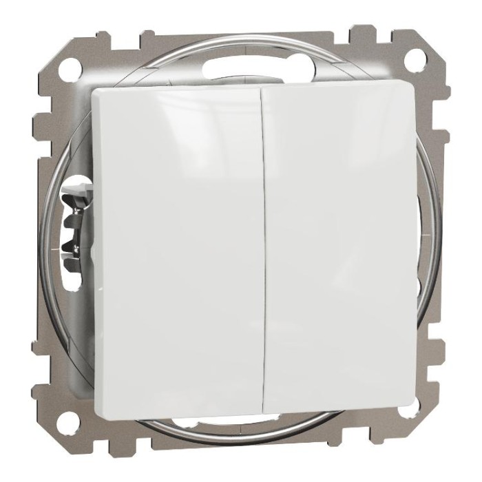 купить купить Двоклавішний перемикач Білий Sedna Design Schneider Electric  