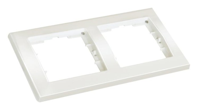 Рамка горизонтальна двомісна CANDELA, Mutlusan, білий, (2125 800 1201)