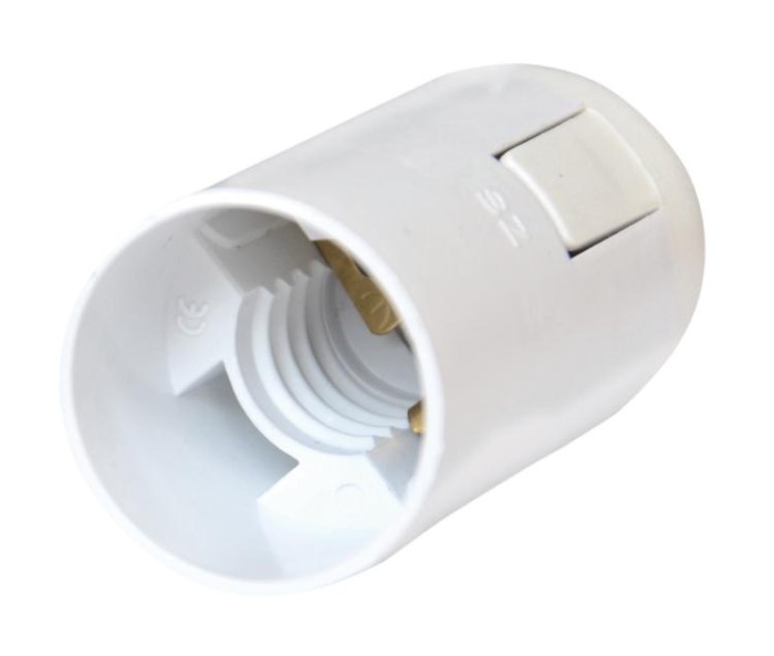 Патрон Е14 підвісний, пластик, білий