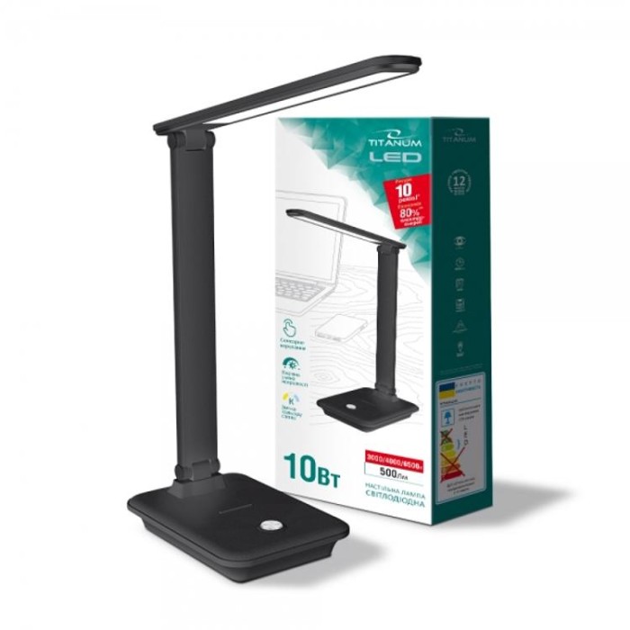 купить купить LED лампа настольная 10W 3000-6500K черная TITANUM  