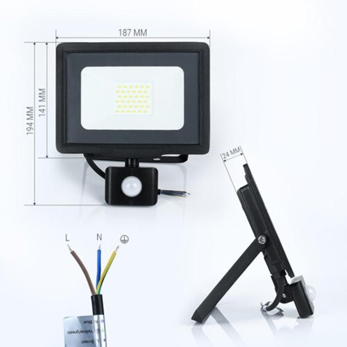 купить купить Светодиодный прожектор BIOM 30W S5-SMD-30-Slim+Sensor 6200К 220V IP65 с  