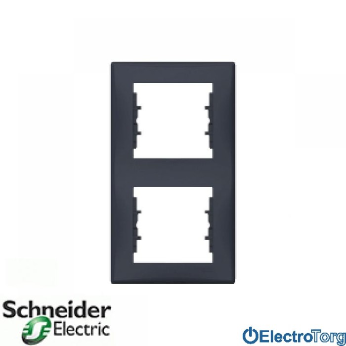Рамка двойная вертикальная графитовая Sedna Schneider Electric (Шнайдер Электрик)