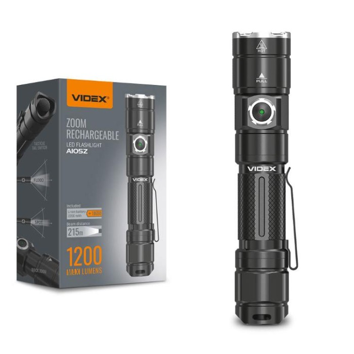 купить купить Портативний світлодіодний ліхтарик VIDEX VLF-A105Z 1200Lm 5000K  