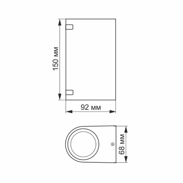 купить купить LED Світильник архітектурний AR022B IP54 VIDEX GU10x2  