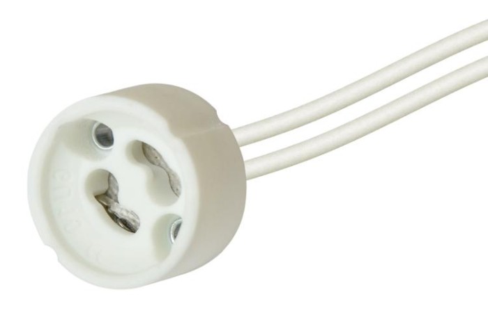 Патрон GU10 кераміка 4А, 250В, провода 15 см