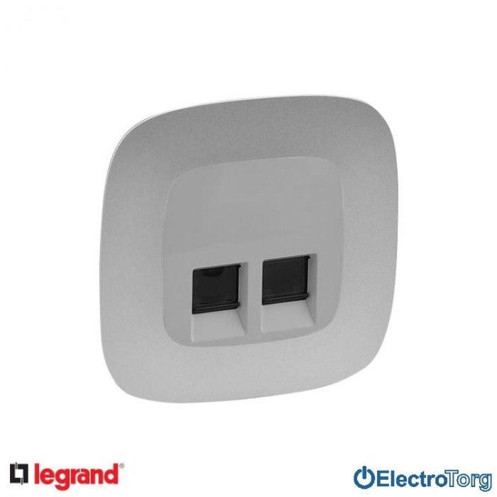 купить купить Розетка компьютерная RJ45 6 UTP двойная в сборе Valena ALLURE Legrand  