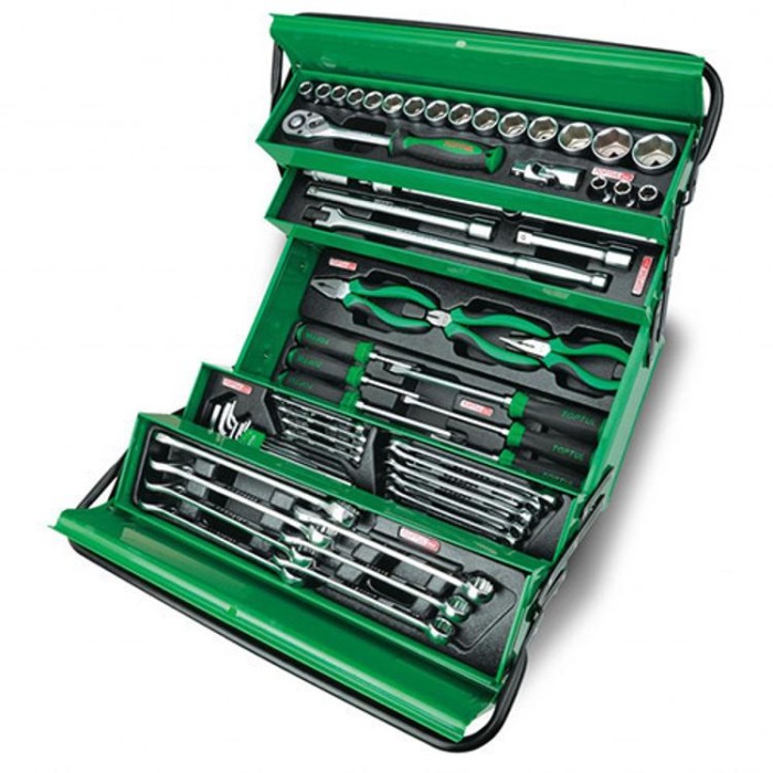 Ящик с инструментами TOPTUL (5 секций) 62ед. 1/2&amp;quot; GCAZ0057