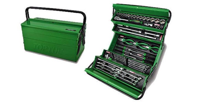 Ящик с инструментами TOPTUL (5 секций) 62ед. 1/2&quot; GCAZ0057