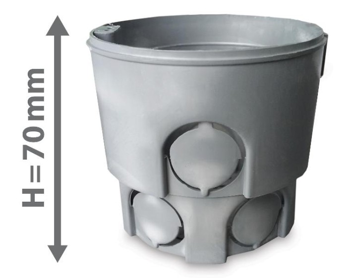 Коробка для бетону і цегли d75, h70мм, негорюча, Україна