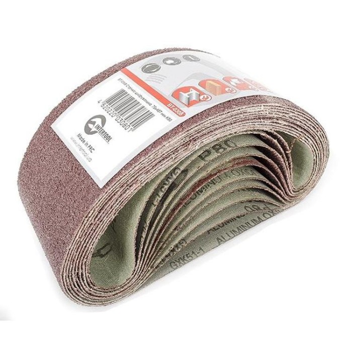 купить купить Лента шлифовальная 75x457 мм, зерно 80, уп. 10 шт. INTERTOOL BT-0308  
