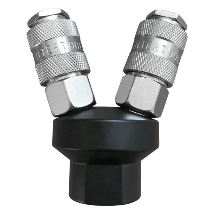купить купить Разветвитель воздуха 1/4&quot;на 2 выхода, V-образный, 10bar INTERTOOL PT-1850  