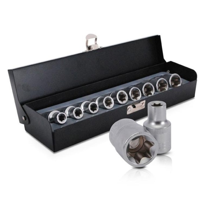 купить купить Набор головок TORX 9 ед, E10-E24, 1/2&quot;INTERTOOL ET-6014  