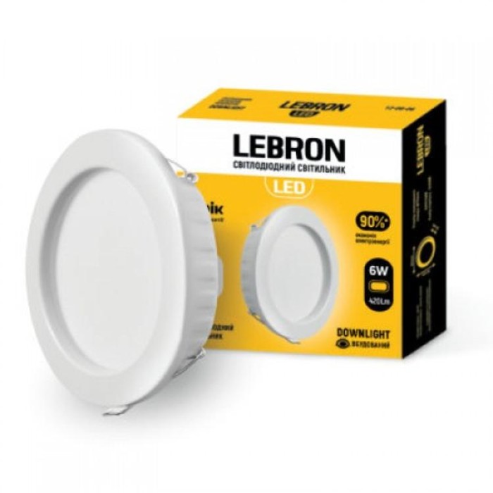 купить купить LED светильник L-DR-1241, 12W, 900Lm, 4100K, встроенный Lebron  