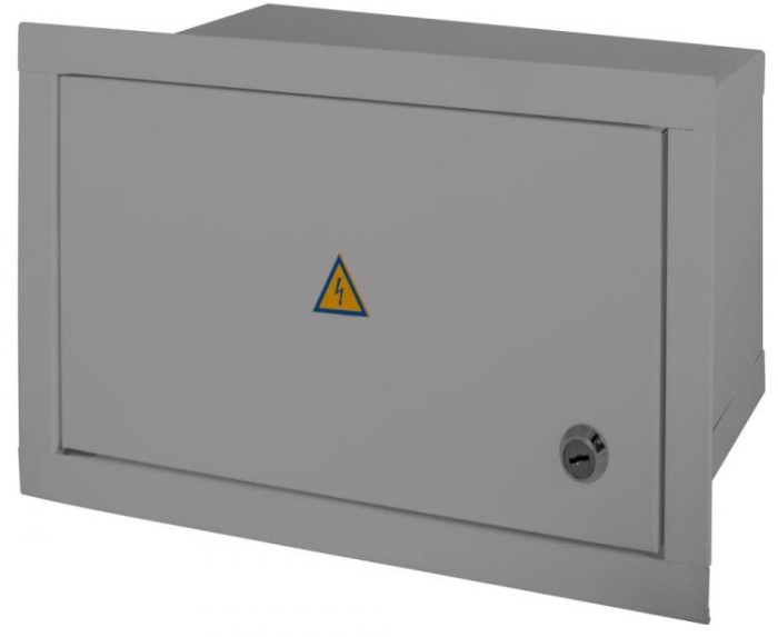 Шкаф e.mbox.stand.w.15.z под 15 мод., встраиваемый, с замком e-next