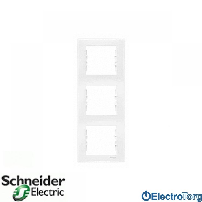 Рамка тройная вертикальная белая Sedna Schneider Electric (Шнайдер Электрик)