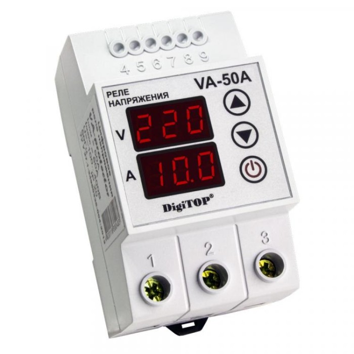 купить купить Реле напряжения с контролем тока DigiTOP VA-50A  