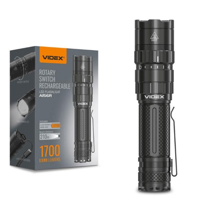 купить купить Портативний світлодіодний ліхтарик VIDEX VLF-A156R 1700Lm 6500K  
