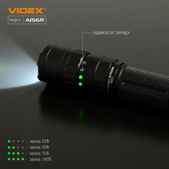 купить купить Портативний світлодіодний ліхтарик VIDEX VLF-A156R 1700Lm 6500K  