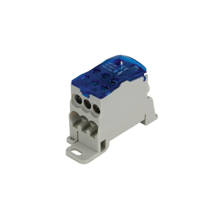 Блок розподільчий на DIN-рейку 125А 660V вхід. 1х16мм2, 1х35мм2, вихід. 6х16мм2