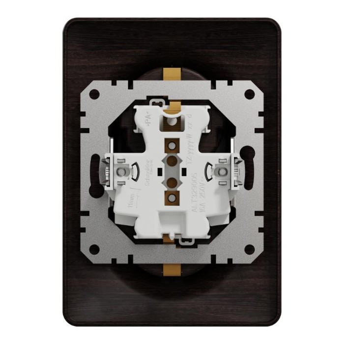 Подвійна розетка з заземленням та шторками, Венге Sedna Elements Schneider Electric