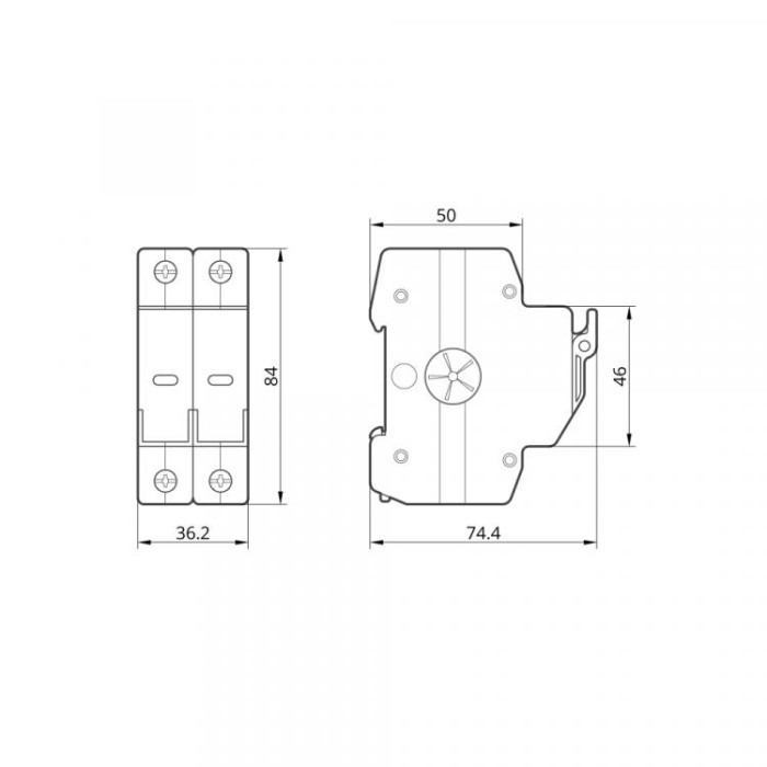 Тримач плавкого запобіжника RTPV-32H 10x38 2Р 32А DC 1000В TAKEL