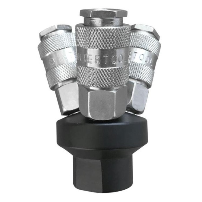 купить купить Разветвитель воздуха 1/4&quot;на 3 выхода, W-образный, 10bar INTERTOOL PT-1851  