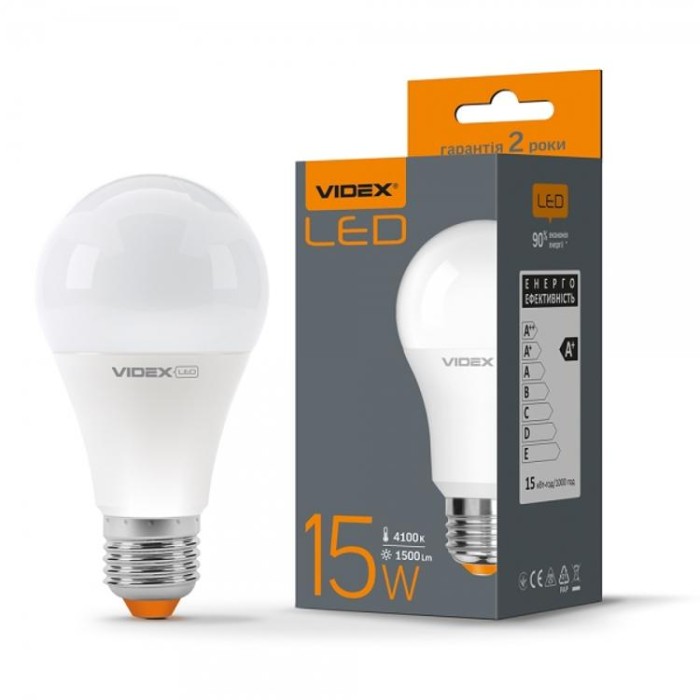 купить купить LED лампа A65e 15W E27 4100K VIDEX  