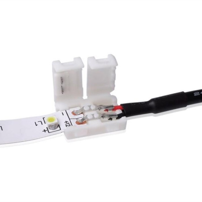 купить купить Коннектор для светодиодных лент OEM №13 8мм зажим - mini Jack &quot;мама&quot; через провод, 15см  