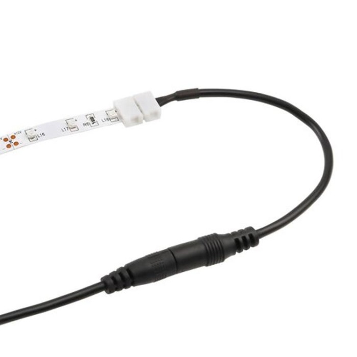 купить купить Коннектор для светодиодных лент OEM №13 8мм зажим - mini Jack &quot;мама&quot; через провод, 15см  