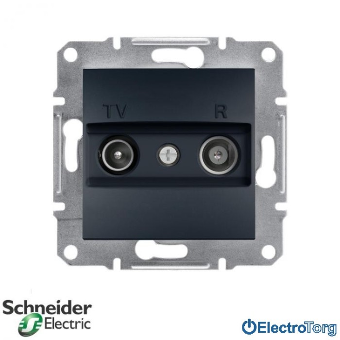 купить купить Розетка TV-R проходная (8 dB) антрацит Asfora Schneider Electric (Шнайдер Электрик)  