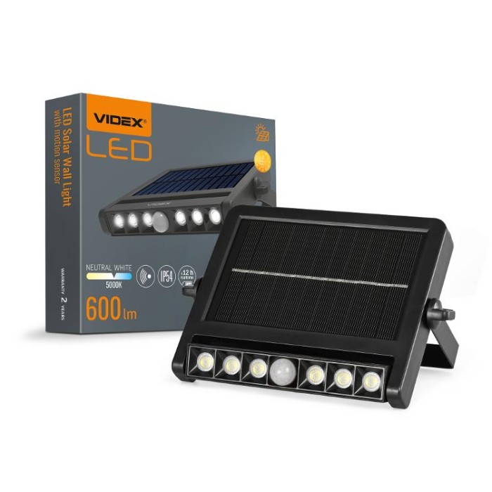 купить купить LED світильник автономний настінний IP54 VIDEX 600Lm 5000K Сенсорний  