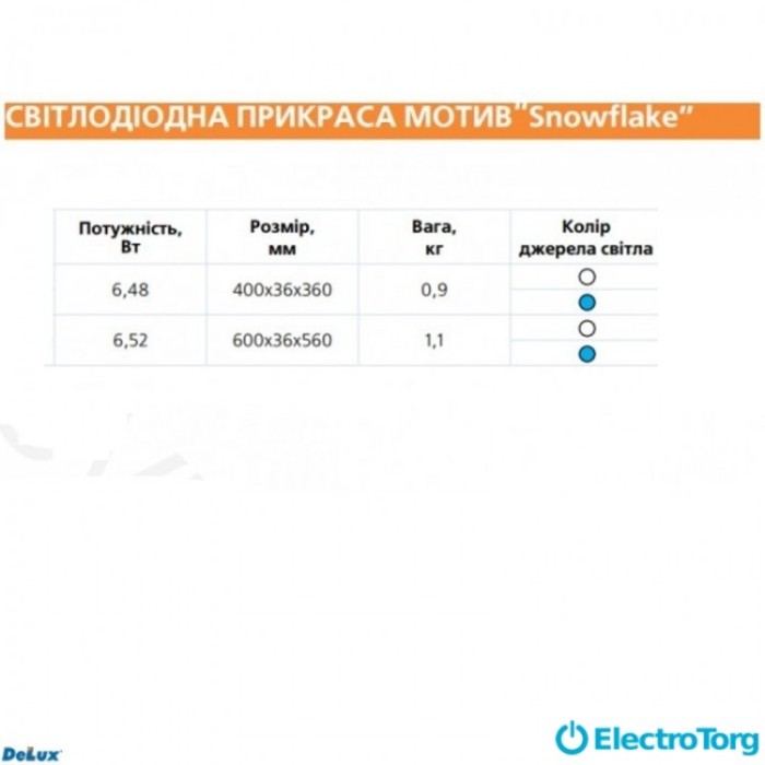 купить купить Светодиодное украшение мотив Snowflake IP44 DELUX  