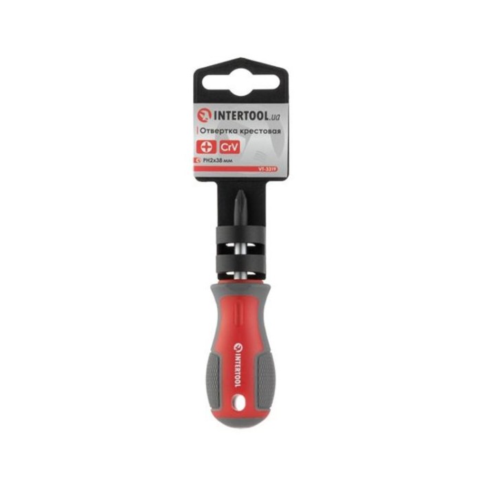 купить купить Отвертка крестовая PH2*38 мм, CR-V INTERTOOL VT-3319  