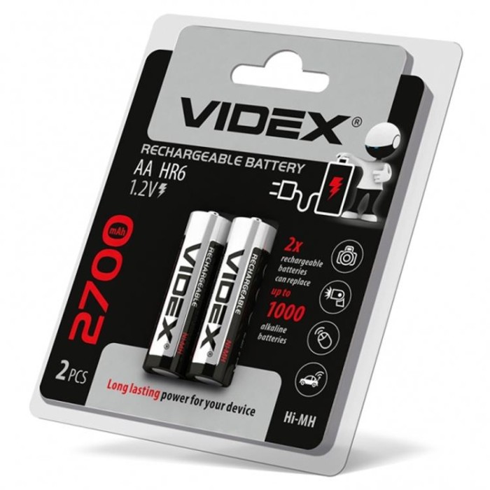 купить купить Акумулятори Videx HR6/AA 2700mAh double blister/2шт  