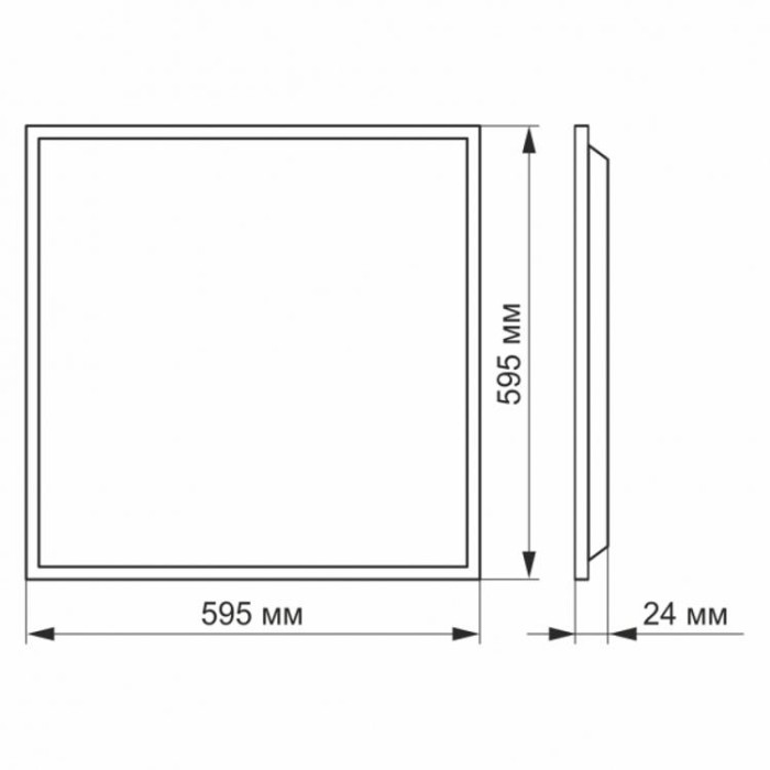 купить купить LED панель 60W 4100K 220V матовая 2шт/упак VIDEX  