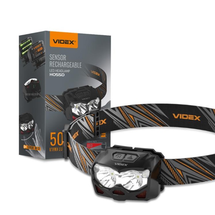 купить купить Налобний світлодіодний ліхтарик VIDEX VLF-H055D 500Lm 5000K  