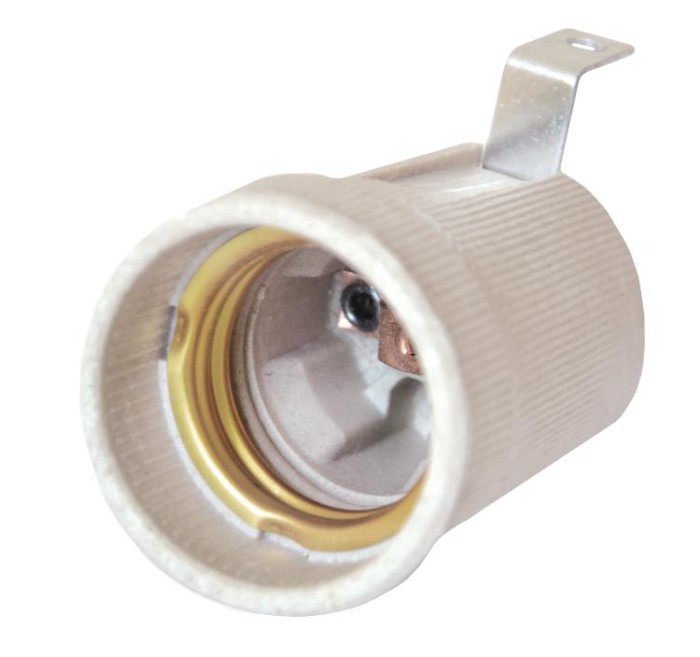Патрон Е27 кераміка 4А, 250В з тримачем тип Б