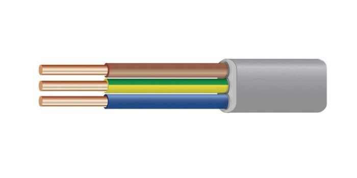 Кабель силовий ВВГп 3х1,5 (1м), &amp;quot;СВІТ-БУД електро&amp;quot;