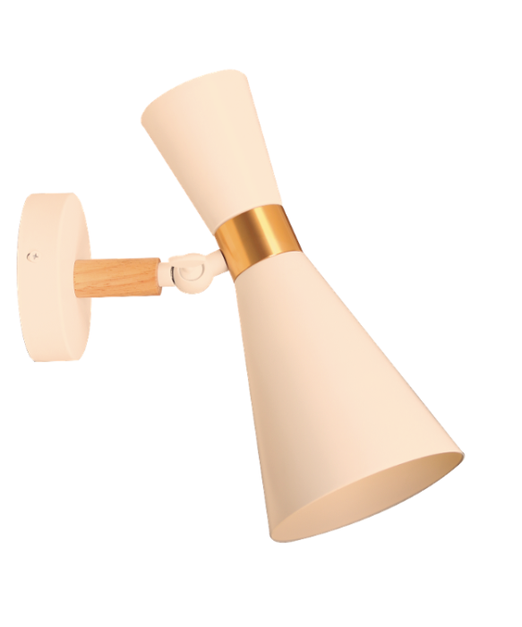 Світильник VELMAX V-WL-TRUMPET-Wh-Gr max 60W, E27, 220V