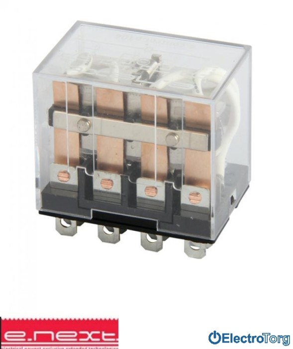 купить купить Реле промежуточное e.control.p1041, 10А, 12В DC, на 4 группы контактов, катушка E.NEXT(Енекст)  