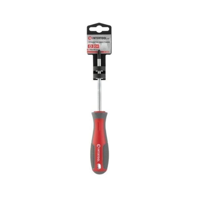 купить купить Отвертка крестовая PH2*100 мм, CR-V INTERTOOL VT-3320  