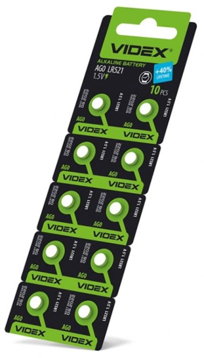 купить купить Батарейка годинникова Videx AG 0/LR521 BLISTER CARD 10 шт  