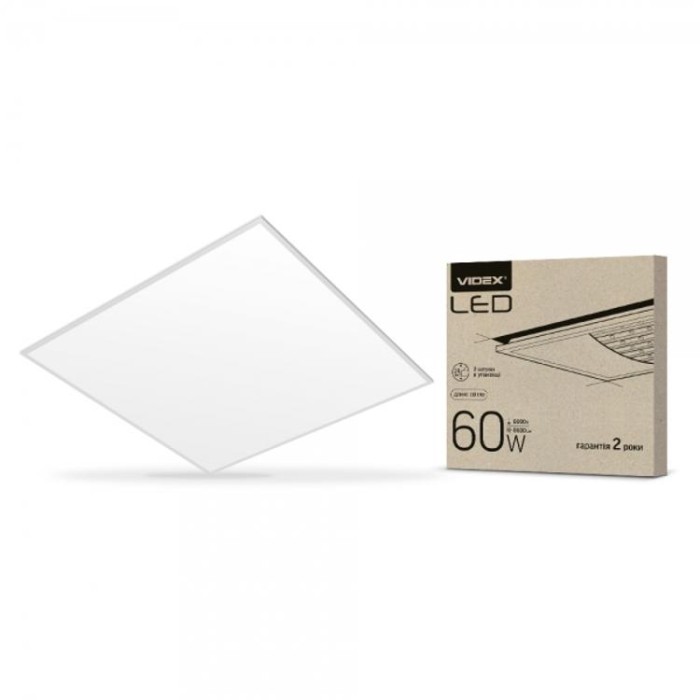 купить купить LED панель 60W 6000K 220V матовая 2шт/упак VIDEX  