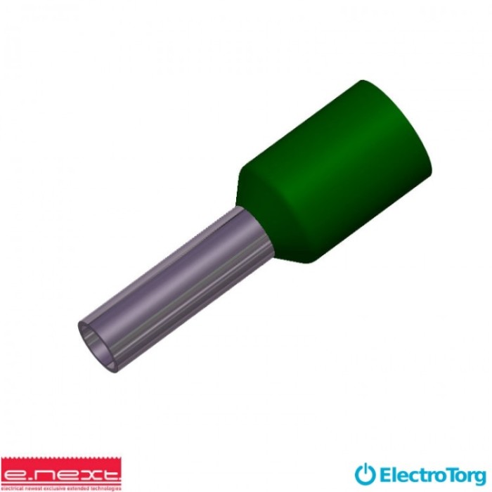 купить купить Изолированный наконечник втулочный e.terminal.stand.e0508.green 0.5 кв.мм, зеленый E-NEXT  