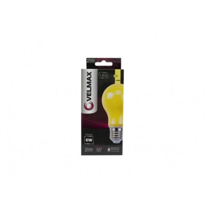купить купить LED лампа V-Filament-A60 Mosquito, 6W, E27, 2700K VELMAX  